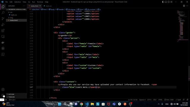 How to create a Facebook login and sign-up page using HTML and CSS | javascript смотреть онлайн