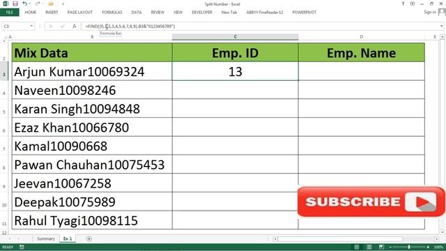 Extract Number and Text from Mix Data in Excel смотреть онлайн