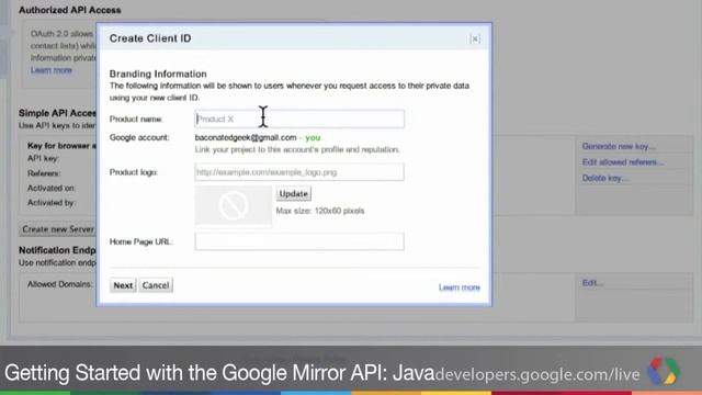 Getting Started with the Google Mirror API:JAVA - Google Glass Channel смотреть онлайн