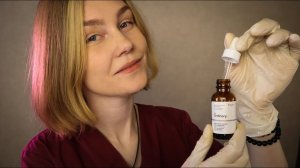 ?♀️АСМР массаж лица в перчатках с маслом┃ASMR oil massage with gloves