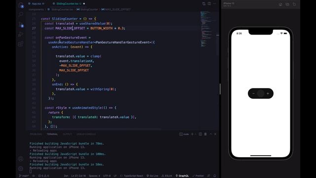 Sliding Counter Animation in React Native (Reanimated 2) смотреть онлайн