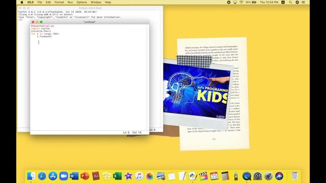 how to create a square spiral on python I programming kids смотреть онлайн
