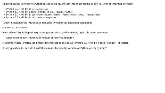 How to install packages to specific versions of Python? смотреть онлайн