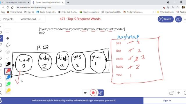 Leetcode 692 Top K Frequent Words - Java Solution Using Priority Queue And HashMap смотреть онлайн