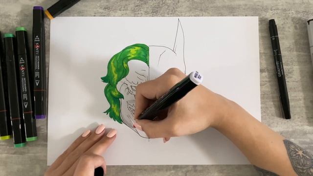 How to draw a BATMAN vs JOKER || BATMAN VS JOKER drawing || Drawing DC COMIC || смотреть онлайн