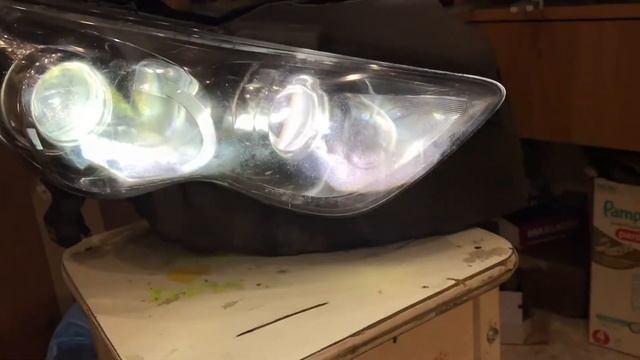 тюнинг передних фар  Infiniti Qx