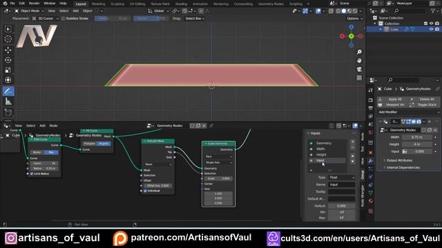Scaling by a fixed measurement with Geometry Nodes in Blender смотреть онлайн