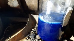 Экперемент, очищение нашатырём грязного раствора золота.