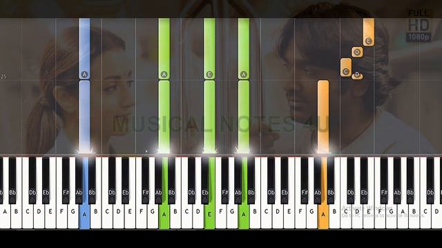 96 BGM Piano Notes | Kadhale Kadhale Piano cover | Musical notes 4u смотреть онлайн