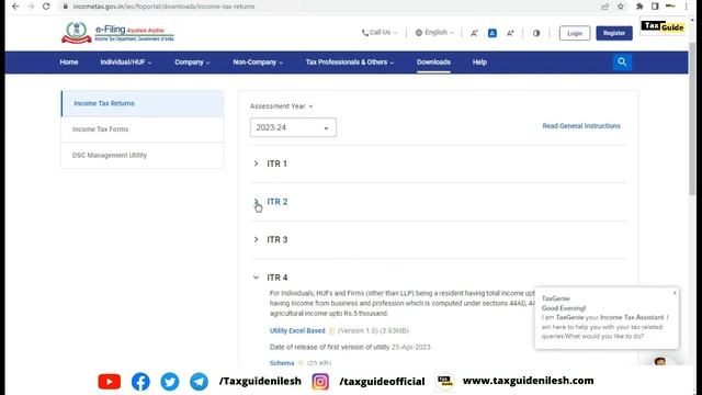 ITR Excel Utility | How to download ITR Excel utility AY 2023-24 | Income Tax Return filing 2023 смотреть онлайн