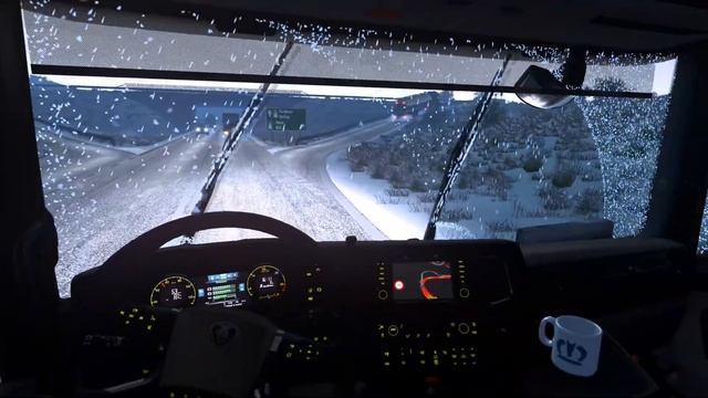 ETS2 1.37 - ProMods 2.45 | Frosty Winter Weather Mod + Winter Sound | Gameplay | 4K 60FPS смотреть онлайн