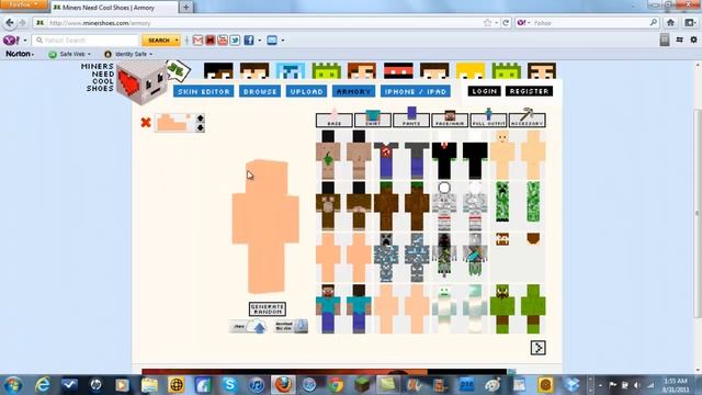 Minecraft: Custom Character Skin Maker Tutorial смотреть онлайн