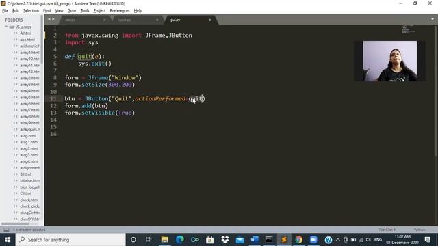 Python Lecture63(Taking input and performing addition and looping, swing package example in jython) смотреть онлайн