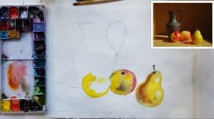 Научу Рисовать 9 Урок «Натюрморт в технике старых мастеров» Акварель