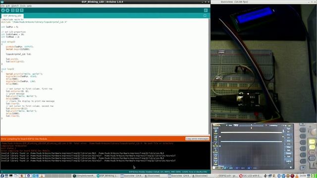 ESP32 #6 : LCD, rewiring, I2C, algorithm, library, oops, monitor, oscilloscope смотреть онлайн