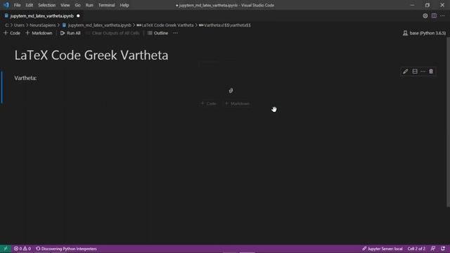 Jupyter Notebook | Markdown | LaTeX | How to Show Greek Vartheta Using LaTeX Code смотреть онлайн