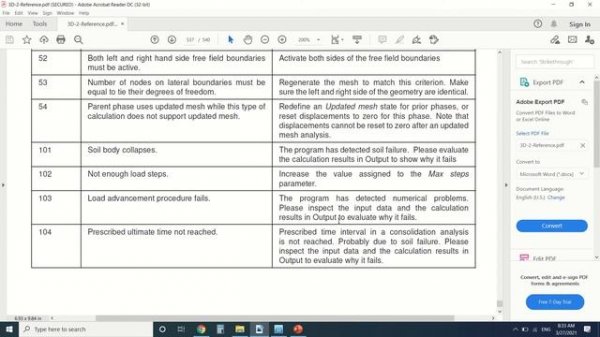 plaxis error code 103 load advancement procedure fails