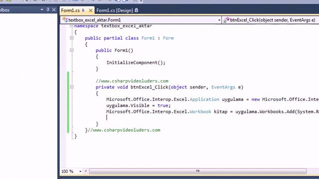 Textbox'taki Bilgiyi Excel'e Aktar Ders 109 -- www.csharpvideoluders.com -- смотреть онлайн