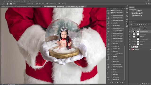 How to Create Snow Globe Composites in Photoshop and Photoshop Elements - Hand Editing Tutorial смотреть онлайн