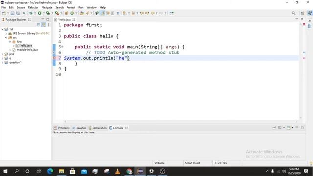 Hello world in java смотреть онлайн