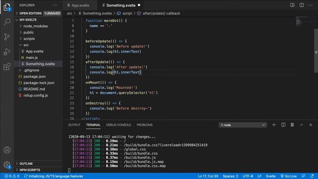 [Svelte.js Core API 완벽 가이드] - 라이프사이클 - 4. beforeUpdate, afterUpdate смотреть онлайн