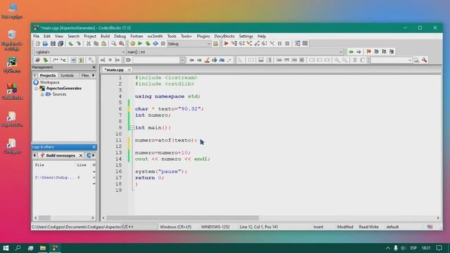 Como convertir char a int en C++ (texto a numero) смотреть онлайн