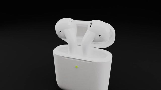 Apple Airpods modeled in Blender 3D смотреть онлайн