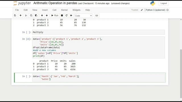 Arithmetical operation in dataframe in pandas 1.4 смотреть онлайн