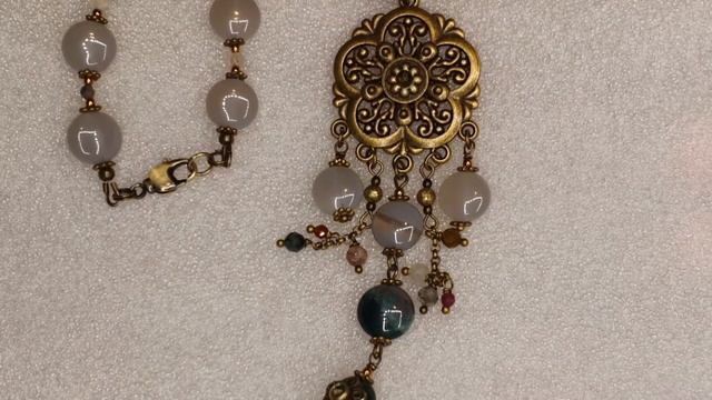 Бусы из индийского и дымчатого агата. смотреть онлайн