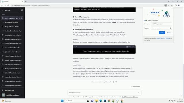 Trying to run a Python script with cron getting Errno 1 Operation not permitted смотреть онлайн