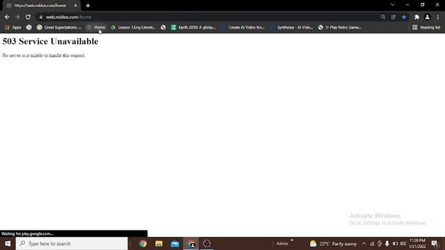 Roblox 503 Error смотреть онлайн