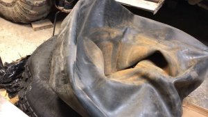 Примерка шины Трэкол на самодельный вездеход