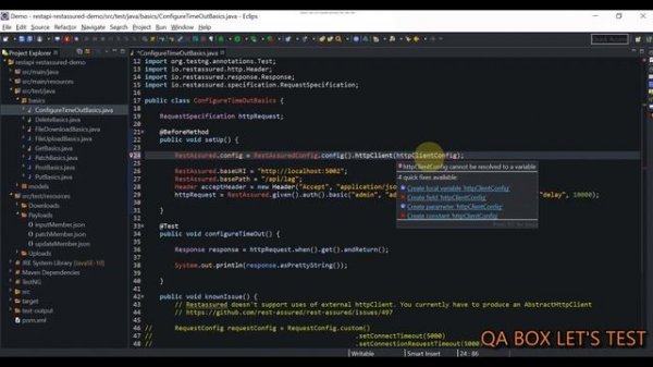 Part 14 - Rest Assured - Configure HttpClient TimeOut - Set Acceptable Response Timeout