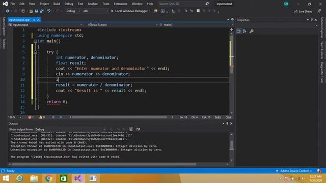 exception handling in c++ || c++ exception handling || exceptions in c++ смотреть онлайн