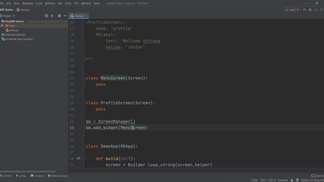 Kivy Tutorial 14 - Changing Screens using ScreenManager | KivyMD смотреть онлайн