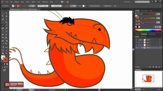 Angry Birds - Mighty Dragon | Drawing illustrator (2D Animation) by James Malo смотреть онлайн