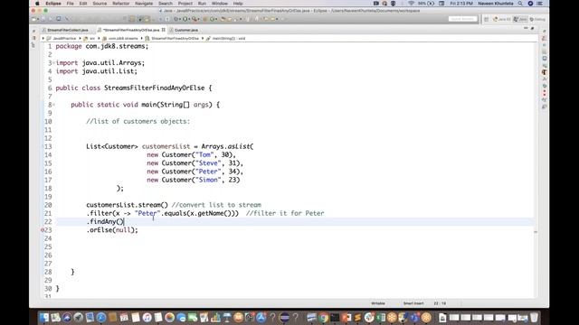 Java 8 - Streams filter APIs Examples смотреть онлайн