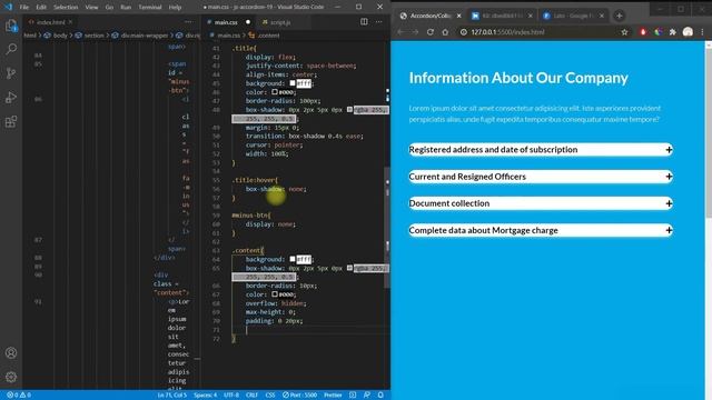 Accordion/Expandable Using HTML, CSS & JavaScript смотреть онлайн