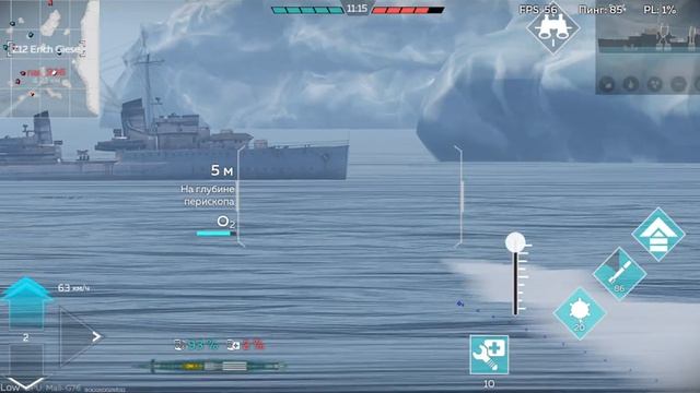 Отличная игра на американском подводной лодке "Класс Балао" | War Thunder mobile смотреть онлайн
