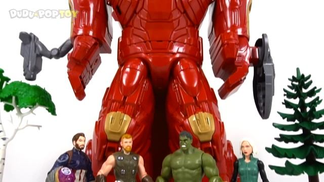Marvel Avengers Infinity War Hulkbuster Ultimate HQ transform! Defeat the Thanos! - DuDuPopTOY смотреть онлайн