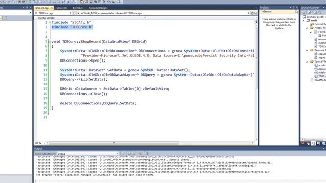 MSVisual C++ 2010 MSAccess подключение,запись редактирование смотреть онлайн