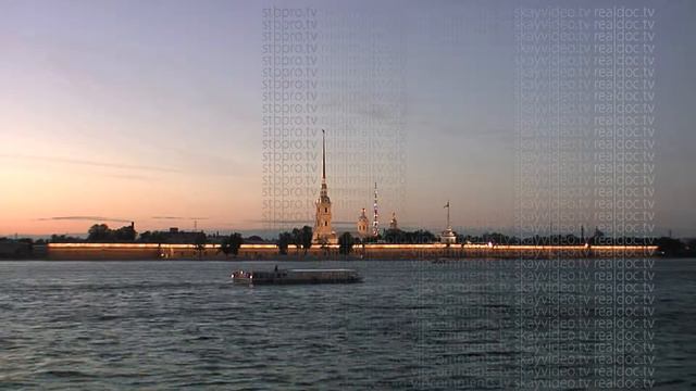 Петро-Павловская крепость.Вид через Неву. смотреть онлайн