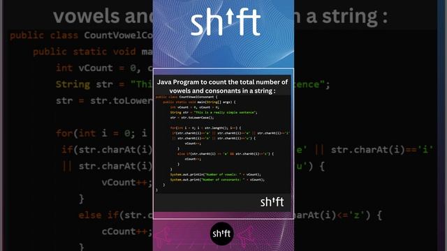 Java Program to count the total number of vowels смотреть онлайн