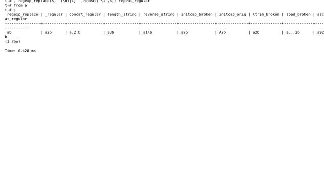 Using regexp substitution part in postgres string functions смотреть онлайн