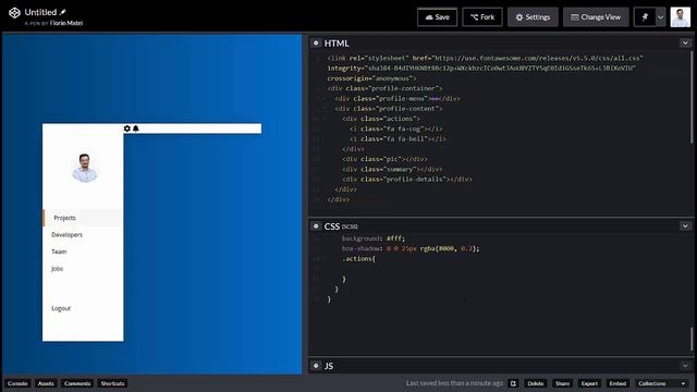HTML CSS tutorial - coding UI profile смотреть онлайн