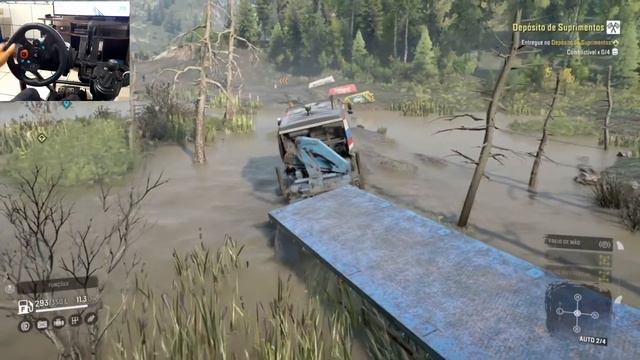 Snowrunner EXTREME Travessia Azov 42-20 Antarctic - Logitech G29 Gameplay