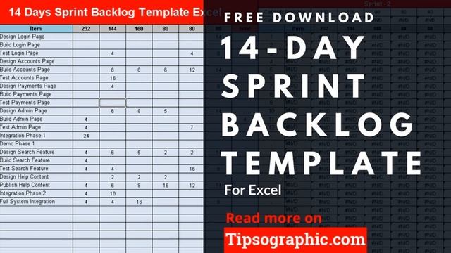 14 Day Sprint Backlog Template for Excel, Free Download ? http://bit.ly/2v6RAgK смотреть онлайн