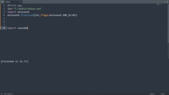 python for beginners:How to play sound and audio file with python смотреть онлайн