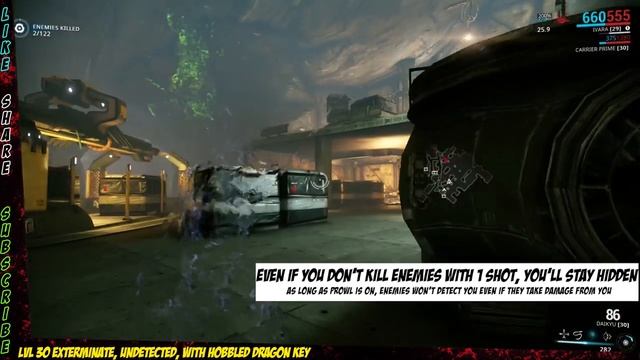 Warframe: How to Complete LVL 30 Exterminate Undetected with Hobbled Dragon Key смотреть онлайн