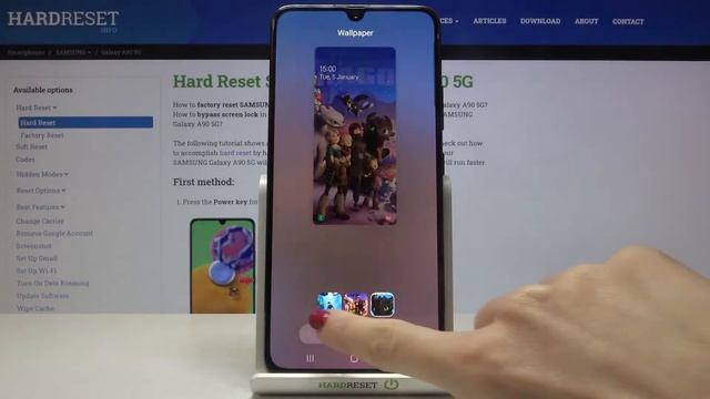 How to Change Wallpaper in SAMSUNG Galaxy A90 5G – Update Desktop смотреть онлайн